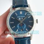 TW Swiss Copy Patek Philippe Complications Annual Calendar Blue Dial Watch 